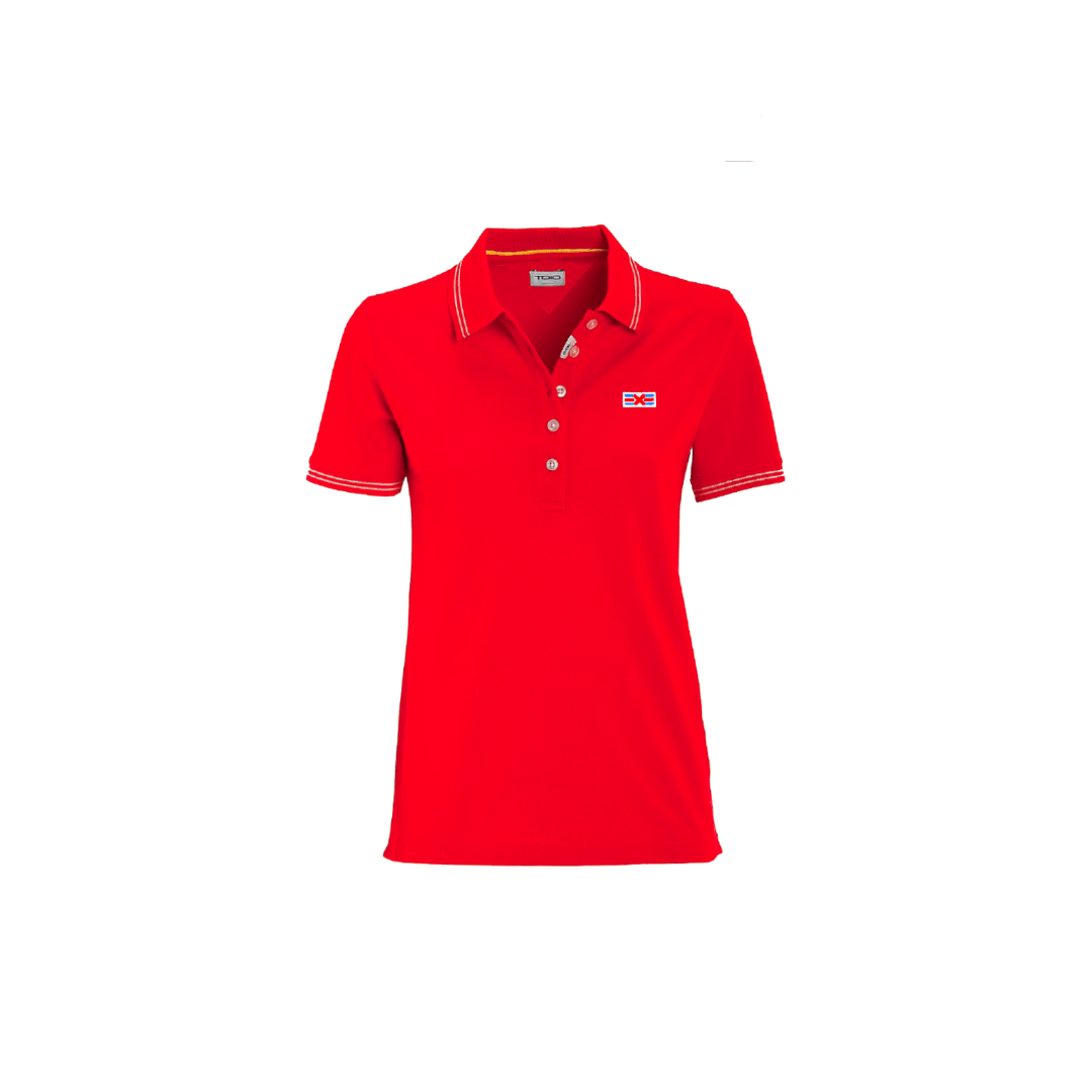 BAY POLO-SHIRT WOMAN 061 SEA RED OPTICALWHITE2