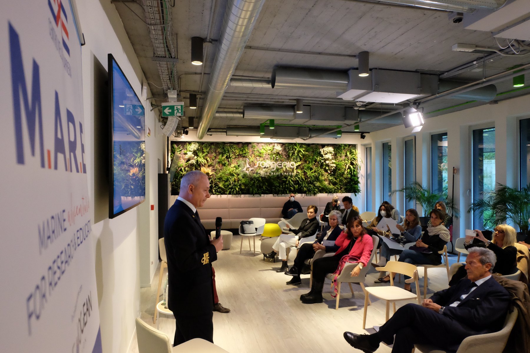 Admiral Pierpaolo Ribuffo at the press conference of the Centro Velico Caprera